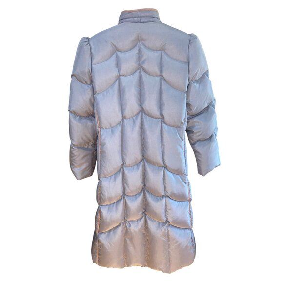 Vintage Sno Down Womens Quilted Full-Length Winter Coat W/ Button-Up Front & Hig - Picture 9 of 11